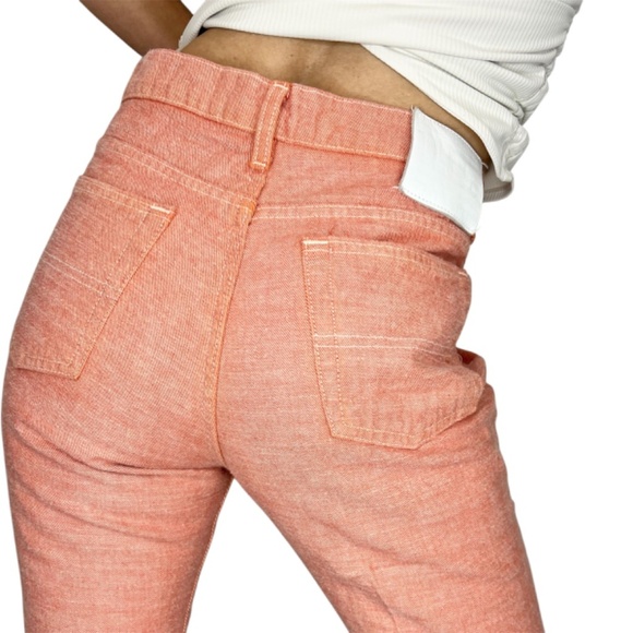 POLO Ralph Lauren 100% cotton high rise salmon pink coral 67 bootcut jeans 10 - Picture 1 of 16